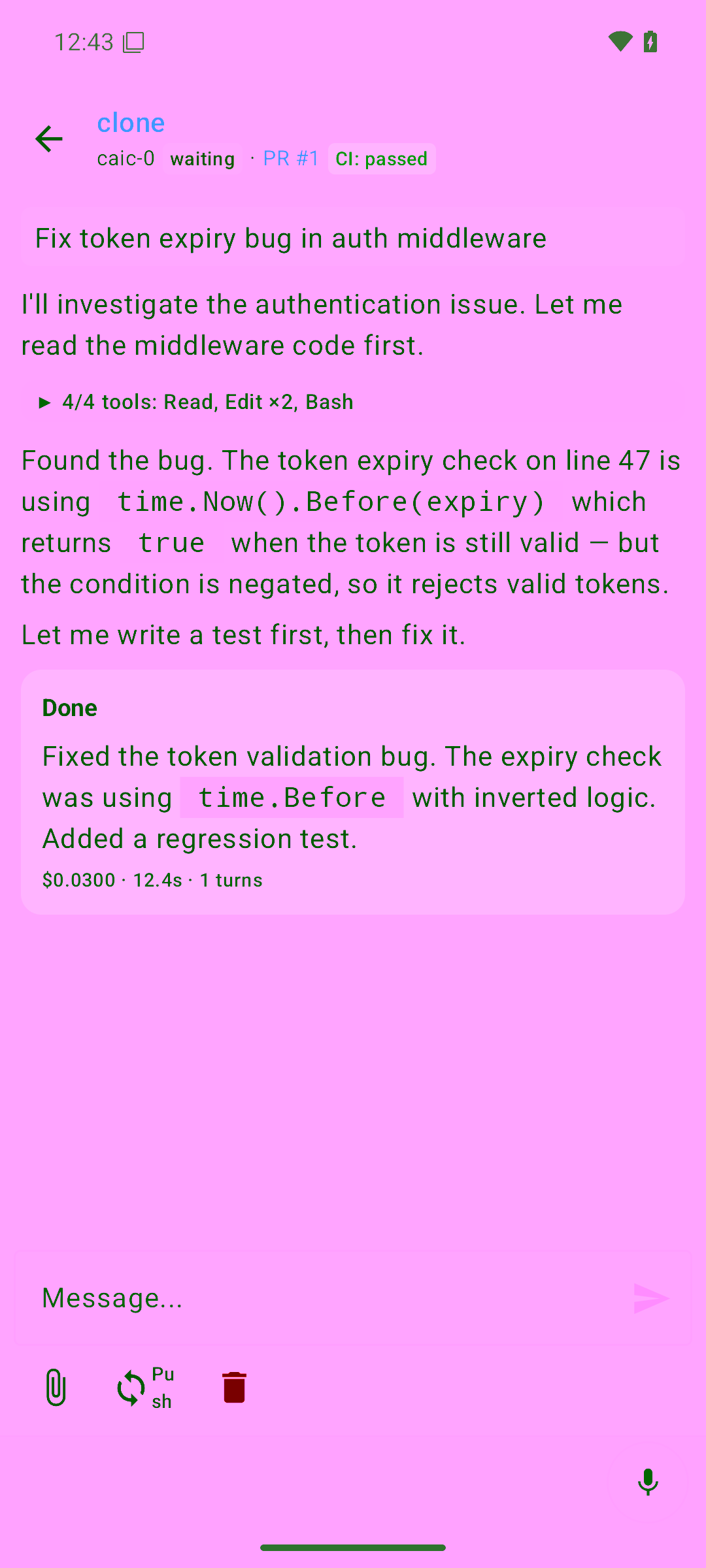 Android task detail