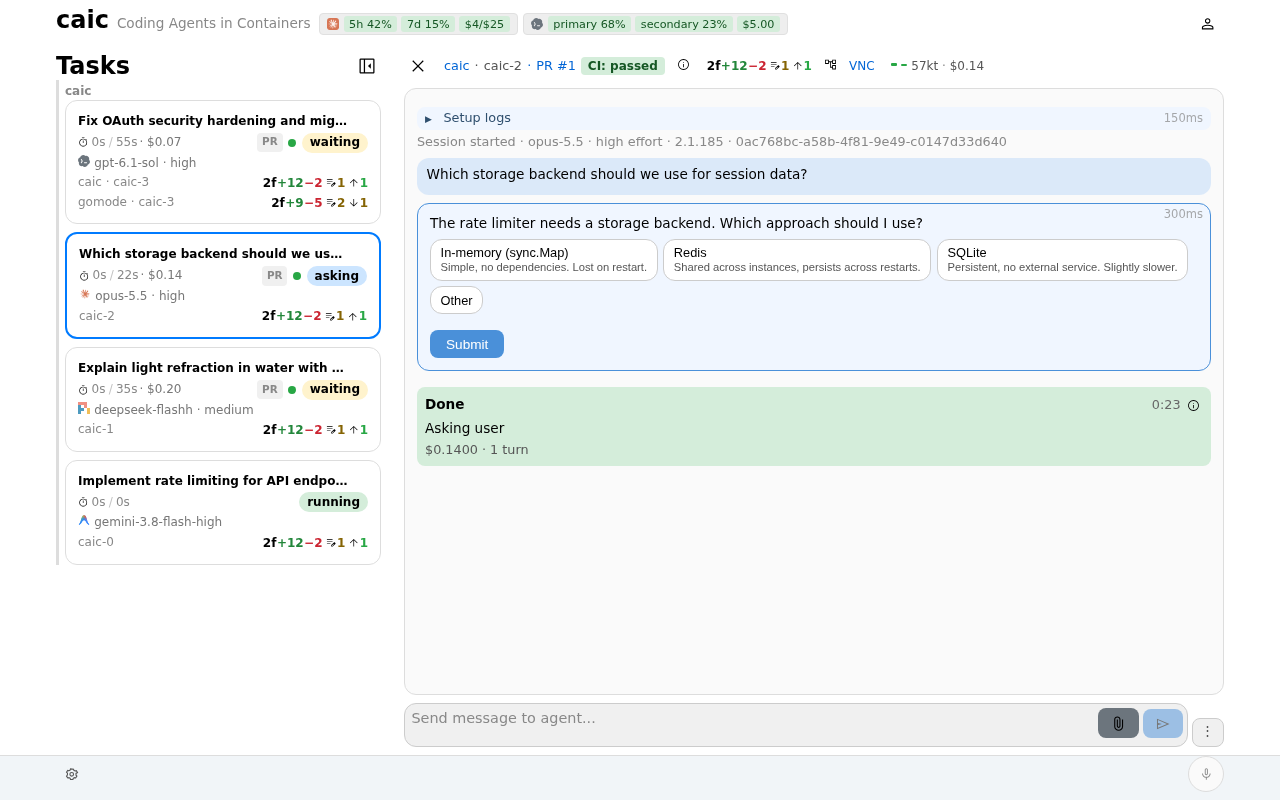 A task asking a structured question with selectable answers